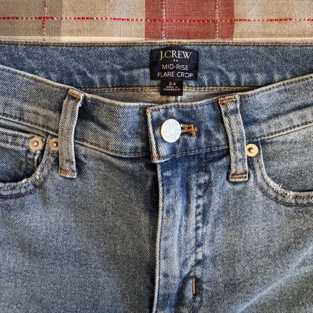 J. Crew Mid-Rise Flare Crop Jens - Size 24